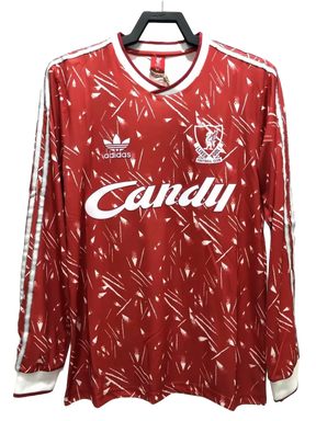 Camiseta Liverpool 89/91 I de Local - Manga Larga Versión Retro
