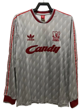 Camiseta Liverpool 89/91 II de Visitante - Manga Larga Versión Retro